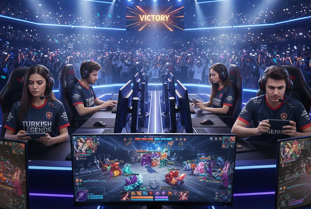 Mobile Legends E- Spor Turnuvası oyuncuları