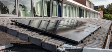 How are solar panels mounted on a roof?